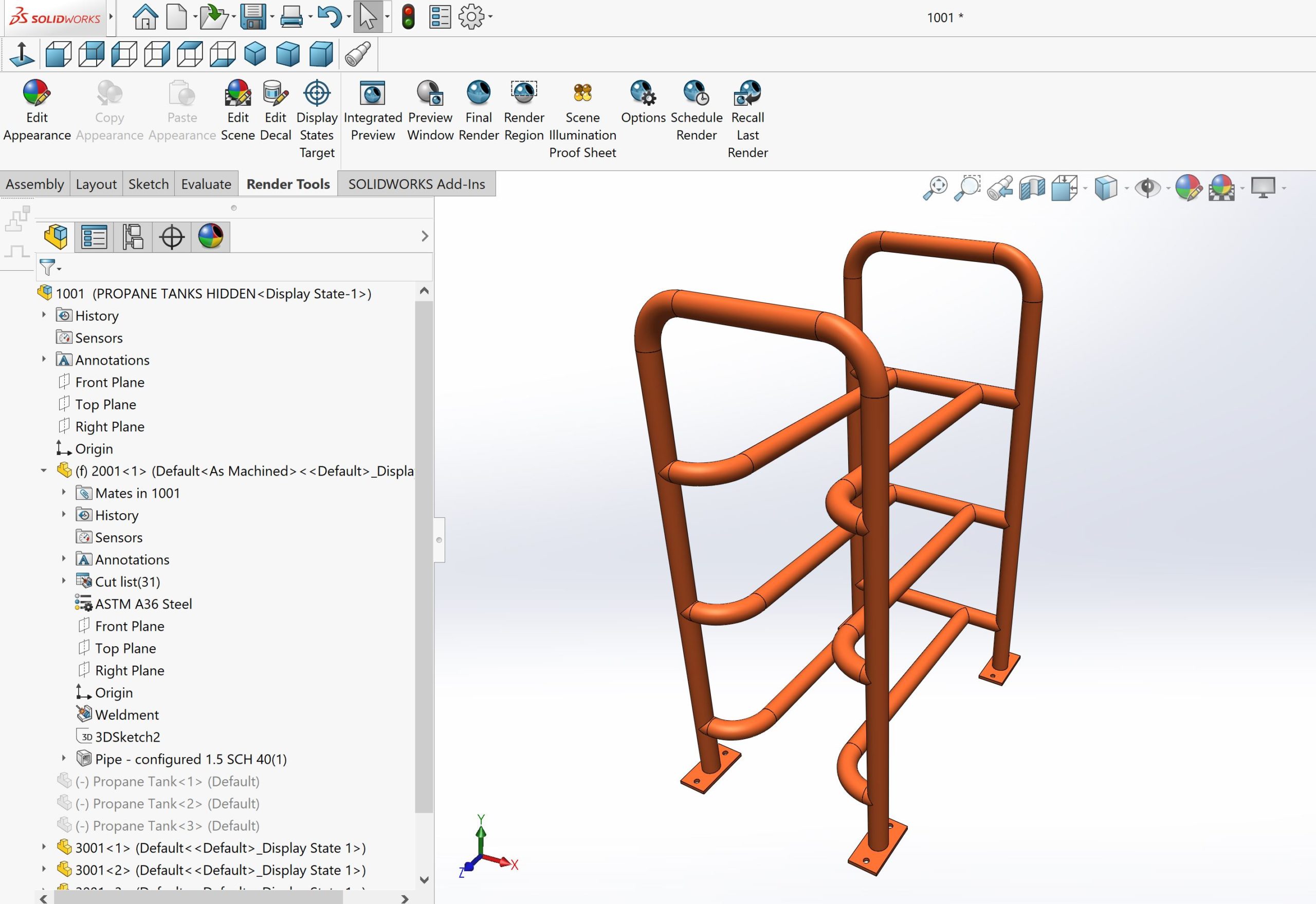 SolidWorks Frame Design